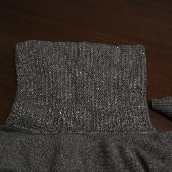 SFA Cashmere Angora Wool Sweater Women M Gray Career Preppy Quiet Luxury Classic - Picture 10 of 15